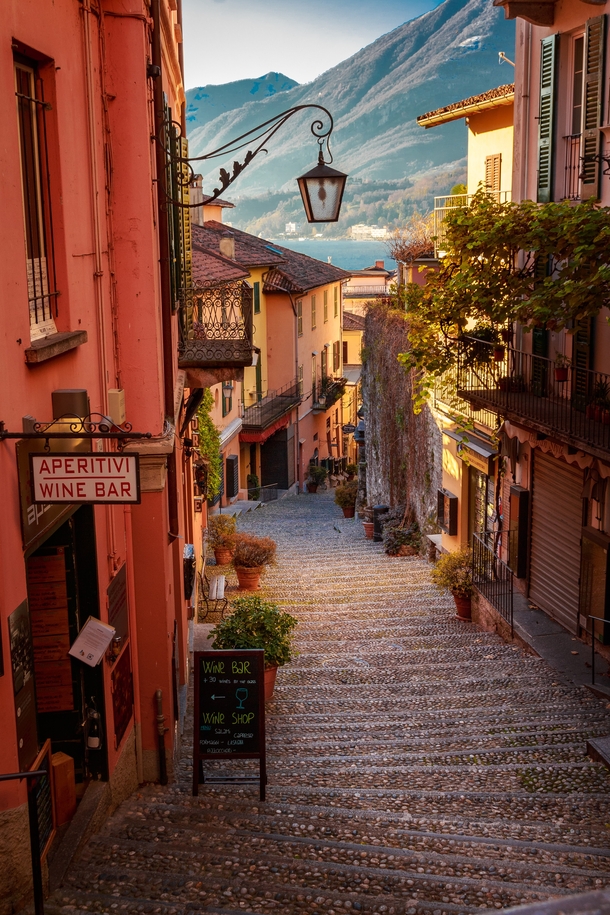 A cozy street in Como Italy