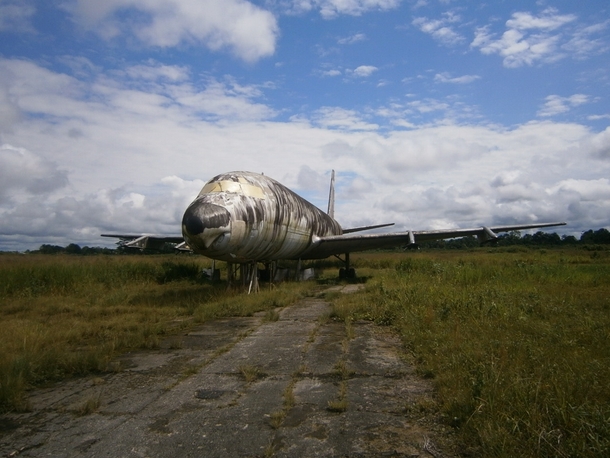 A derelict airplane in Iquitos Peru 