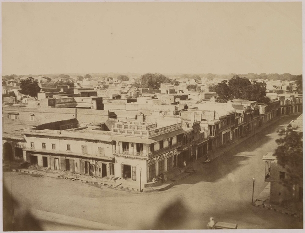 A different kind of post here Old Delhi  This photo was taken right after the siege of Delhi thus the damage and shows a glimpse of the Infrastructure already present Wide roads footpaths lamp posts drainage systems evidence of effective urban planning Th