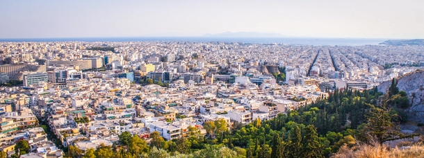 A different view of Athens Greece away from all the tourists a huge living city 