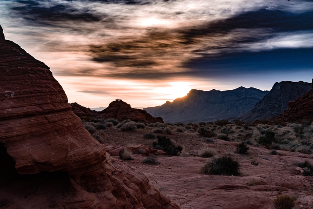 A Dramatic Sunrise in Valley of Fire 