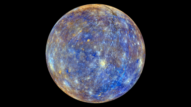 A False Colour View of Mercury  Credit NASAJohns Hopkins University Applied Physics LaboratoryCarnegie Institution of Washington
