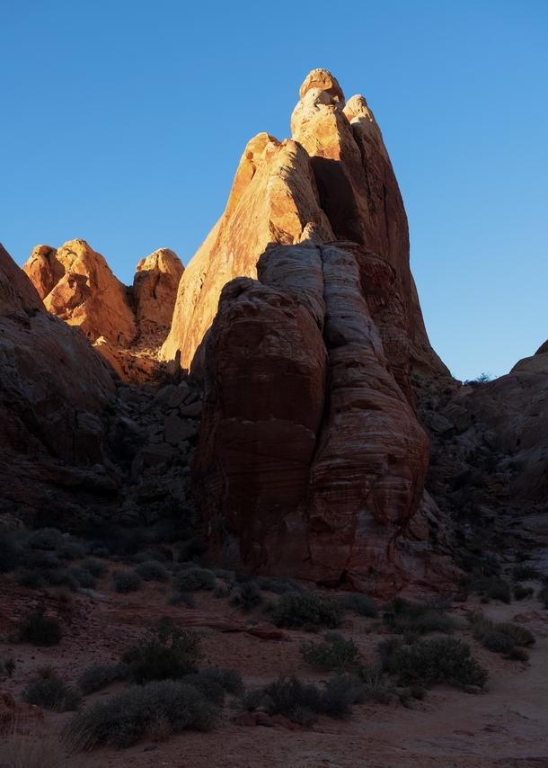 A fin formation at the valley of fire state park Nevada