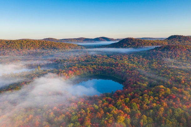 A foggy autumn morning in upstate NY 