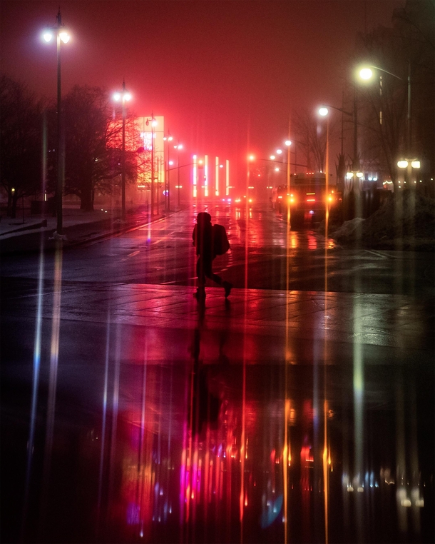 a foggy fractured night in Ottawa x 