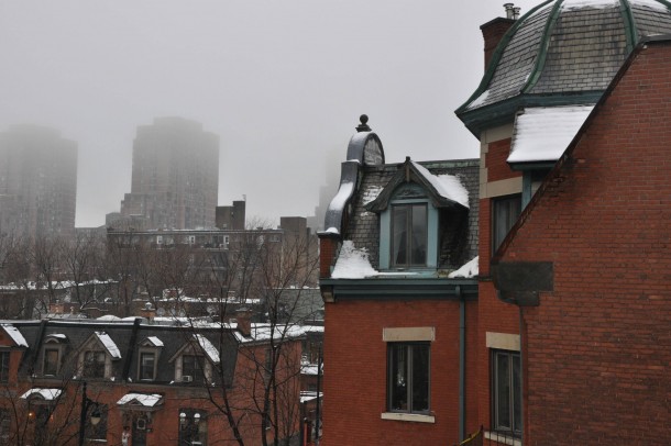 A foggy winter morning in Montreal 