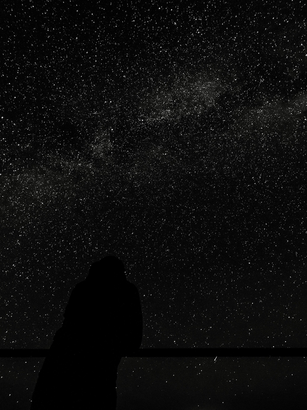 A friend of mine took this photo of me standing in front of the milky way