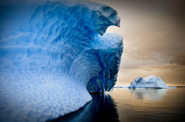A frozen iceberg wave in the Antarctic Peninsula by Tim McCullough 