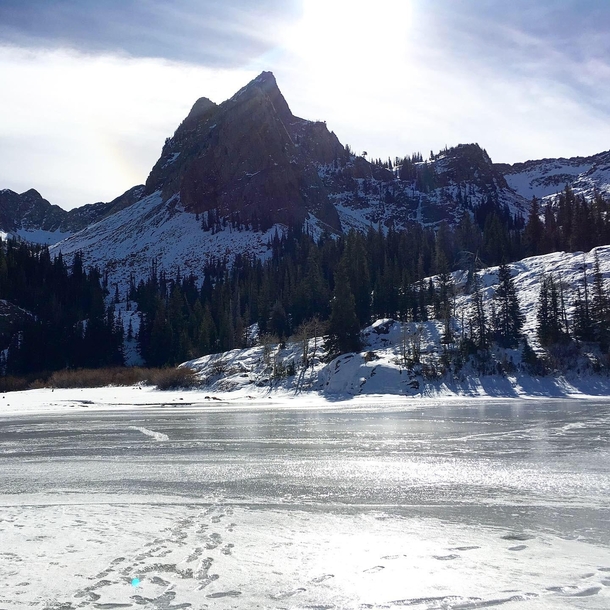 A frozen Lake Blanche UT 