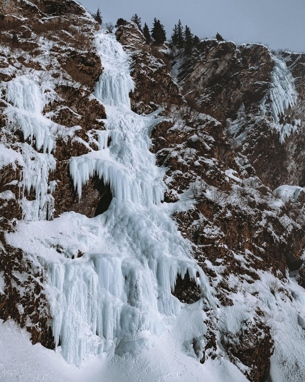 A frozen Waterfall in Valdez Alaska