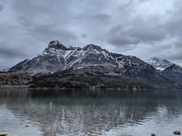 A gloomy late spring morning Waterton National Park Canada 