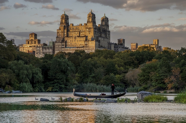 A Gondolier in Central Park  Photographed by Carsten Heyer