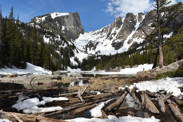 A gorgeous hike in the snow to Dream Lake Rocky Mountain National Park 