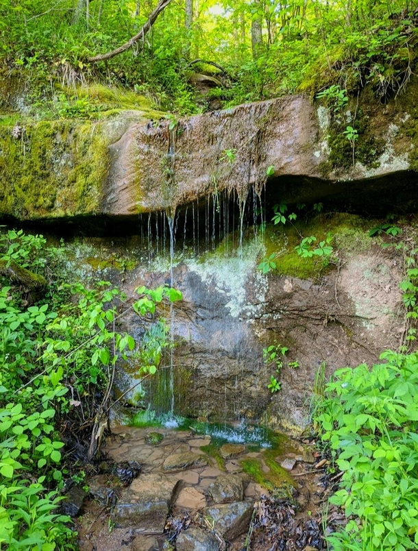 A hidden miniature waterfall 