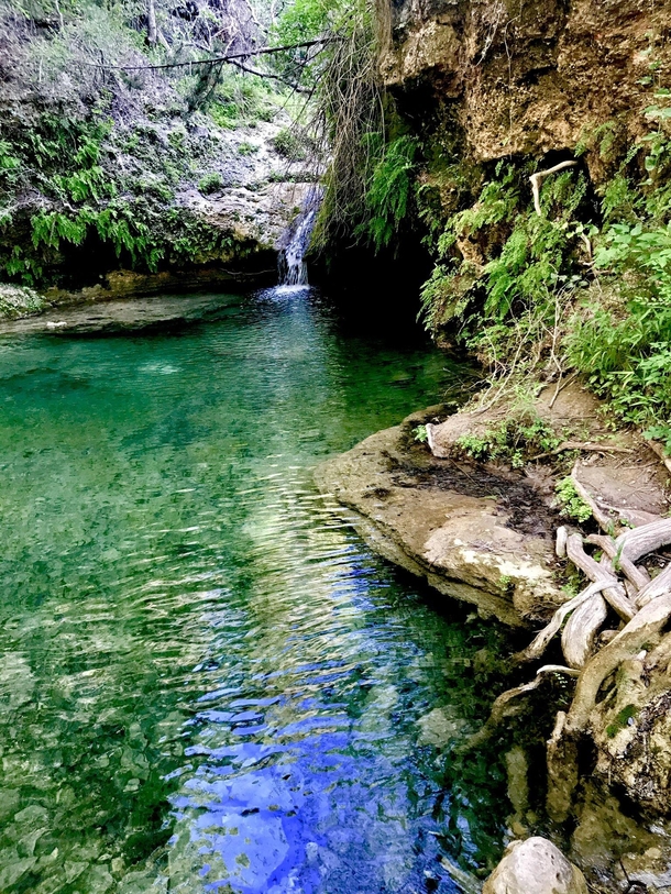 A hidden pool off of the trail at Pedernales Falls State Park in Johnson City TX  x