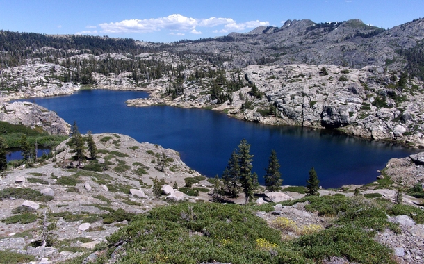 A lake I explored today in the California Sierra 