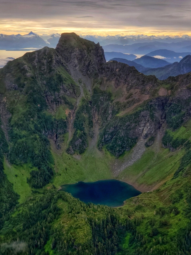 A little hidden lake in the mountains of Southeast Alaska 