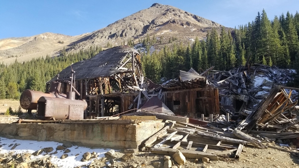 A lot of abandoned mining equipment around where I live This is up Peru Creek in Summit County CO