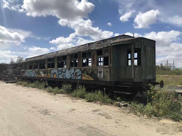 A luxurious first class wagon from  slowly rotting away
