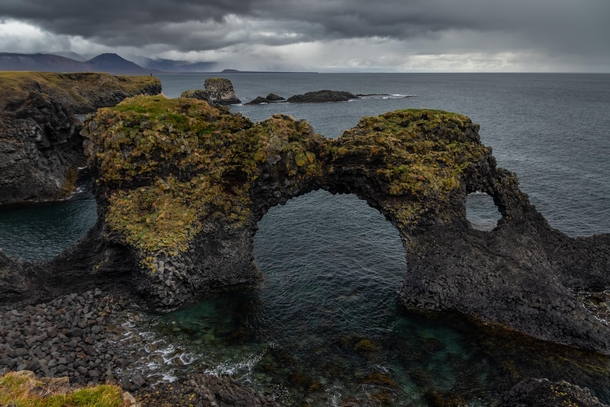 A nice little stone arch near Hellnar Iceland 