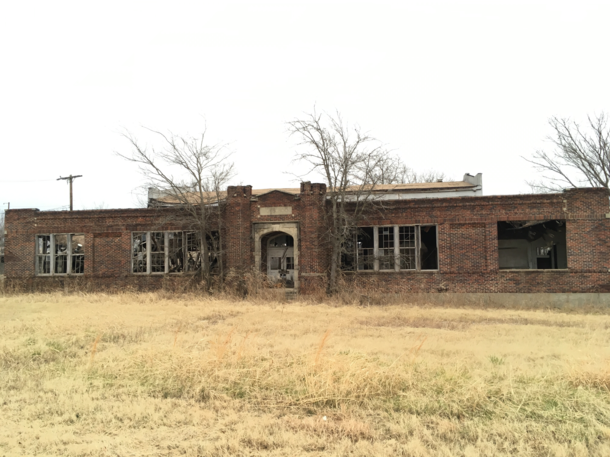 A once-grand high school for a small rural town Weleetka OK
