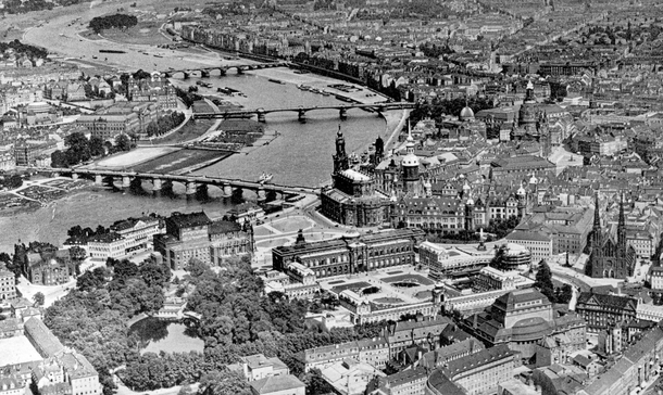 A panoramic image of Dresden Germany from the s
