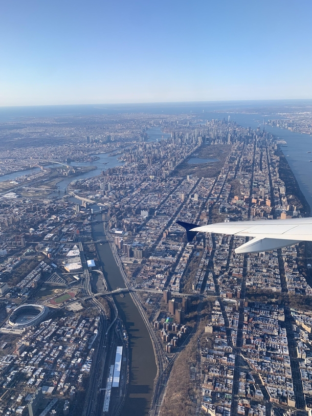 A photo I took flying over NYC