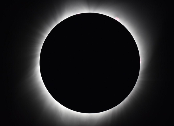A photo my dad and I took together of the totality during the Eclipse