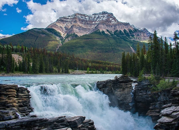 A photo of Athabasca falls from my trip to the Canadian Rockies last spring 