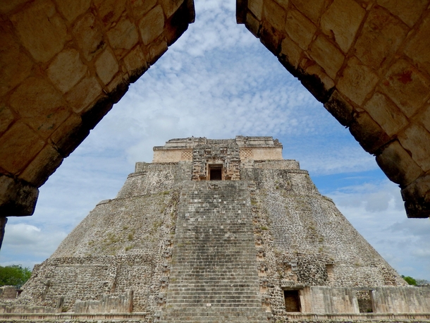A photo of the Pyramid of the Magician at the Uxmal ruins in Yucatn Mexico from travels a few years ago 