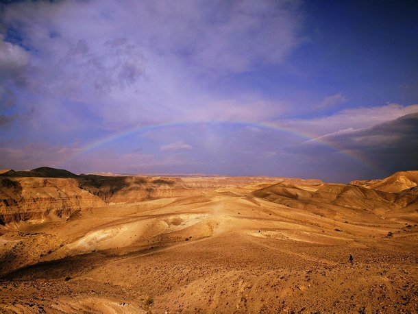 A rainbow in the Judaean Desert Israel 