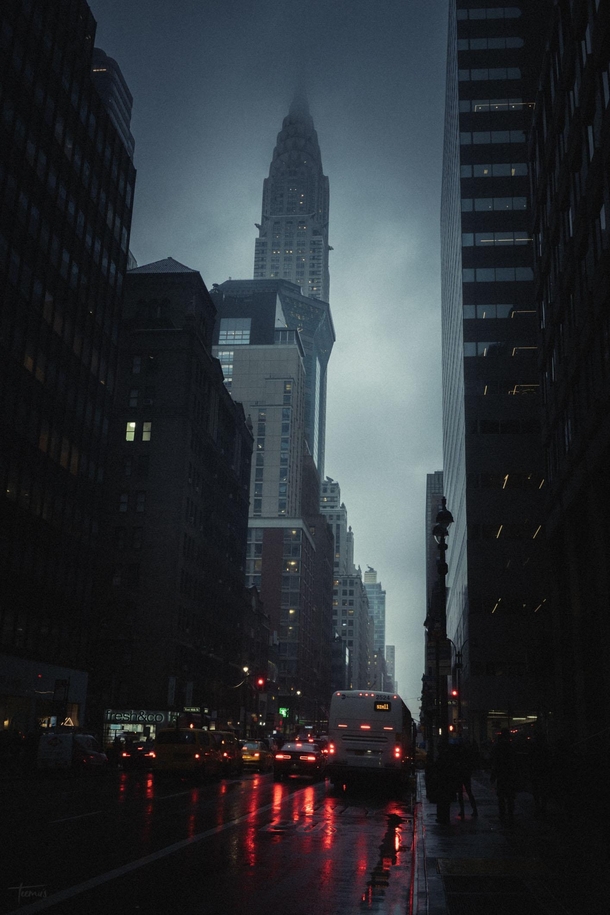 A rainy day in Manhattan