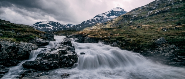 A rainy day in the middle of Jotunheimen National Park Norway 