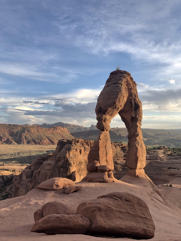 A rock and a popular arch in Utah OC x