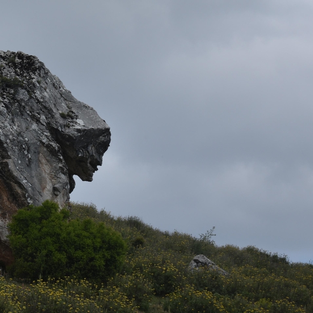 A rock with face Sagalassos Burdur Turkey 