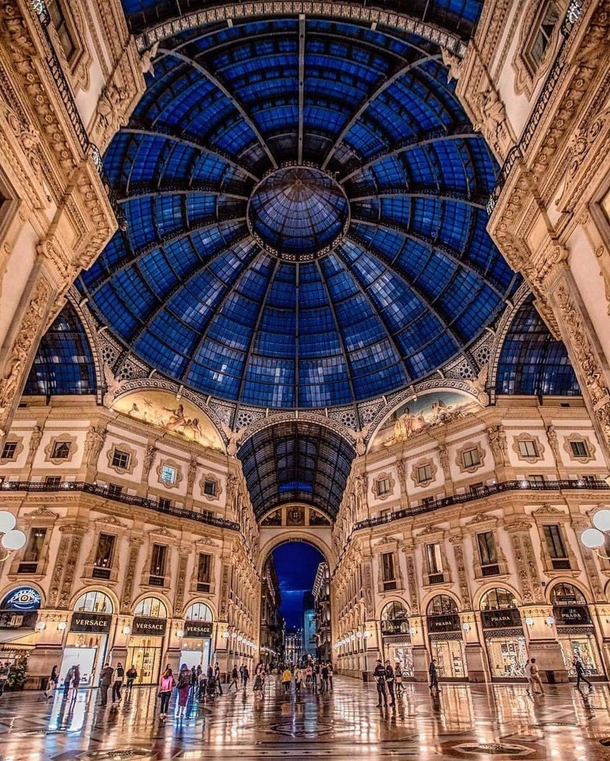 A shopping mall in Milan Italy   