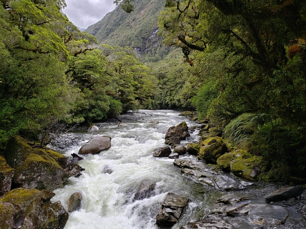 A shot from somewhere around Milford sound New Zealand  
