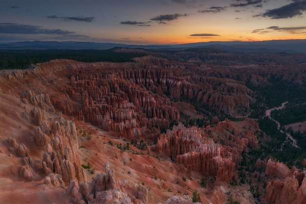 A shot of Bryce Canyon in Utah 