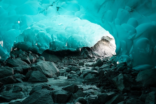 A since-collapsed ice cave near Juneau Alaska Photo by Robin Ryan 