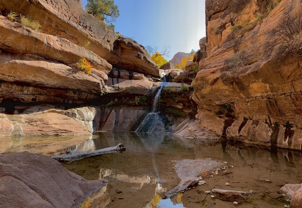 A small feeder stream for the Virgin River in Zion NP Utah 