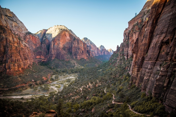 A snap I took on the way up to Angels Landing last Sunday Zion National Park Utah  cstair