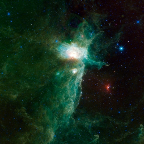 A spectacular view of the Flame Nebula from NASAs Wide-field Infrared Survey Explorer WISE What does it look like to you 