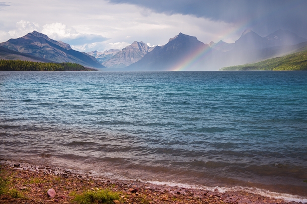 A storm came and went over Lake McDonald in Glacier National Park  OC