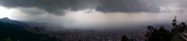 A storm over Bogota from  ft 