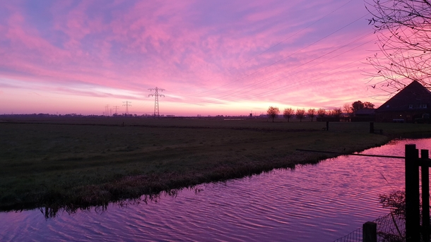 A sunrise in the Netherlands 