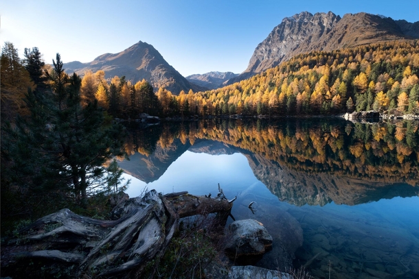 A Swiss lake near Poschiavo in Graubnden its one of my favourite spots in the Alps OC 