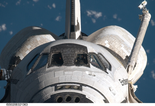 A unique view of the Space Shuttle Endeavour - original high quality uncropped photograph