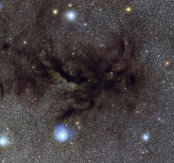 A vast dark cloud Barnard  the Pipe Nebula ESO   rHi_Res link in comments