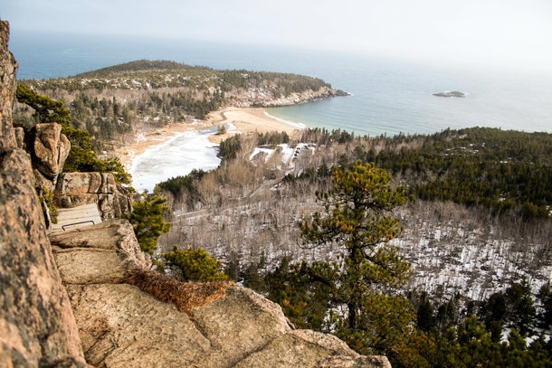 A view from The Beehive in Acadia National Park 