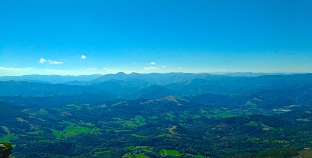 A view from the top of a mountain in the Basque Country 